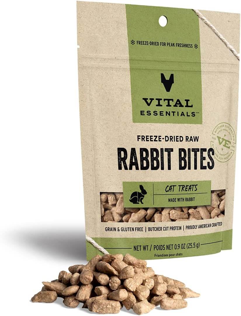 Cat Treats Freeze-Dried Rabbit Bites 0.9 oz